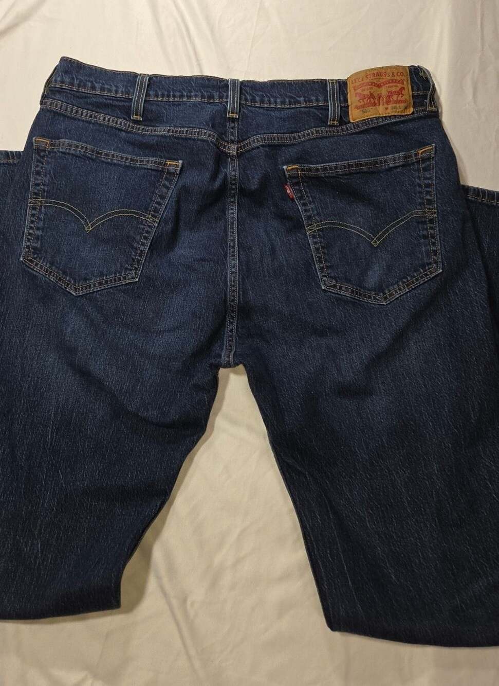 Levi's 505 Regular Fit Jeans Size 38x30 Dark Blue Denim